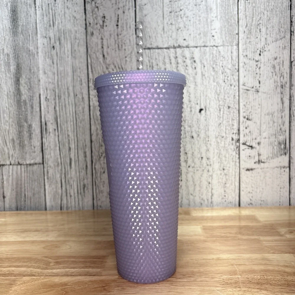 Starbucks Cup Tumbler Winter Holiday Icy Lilac Studded 24oz Venti